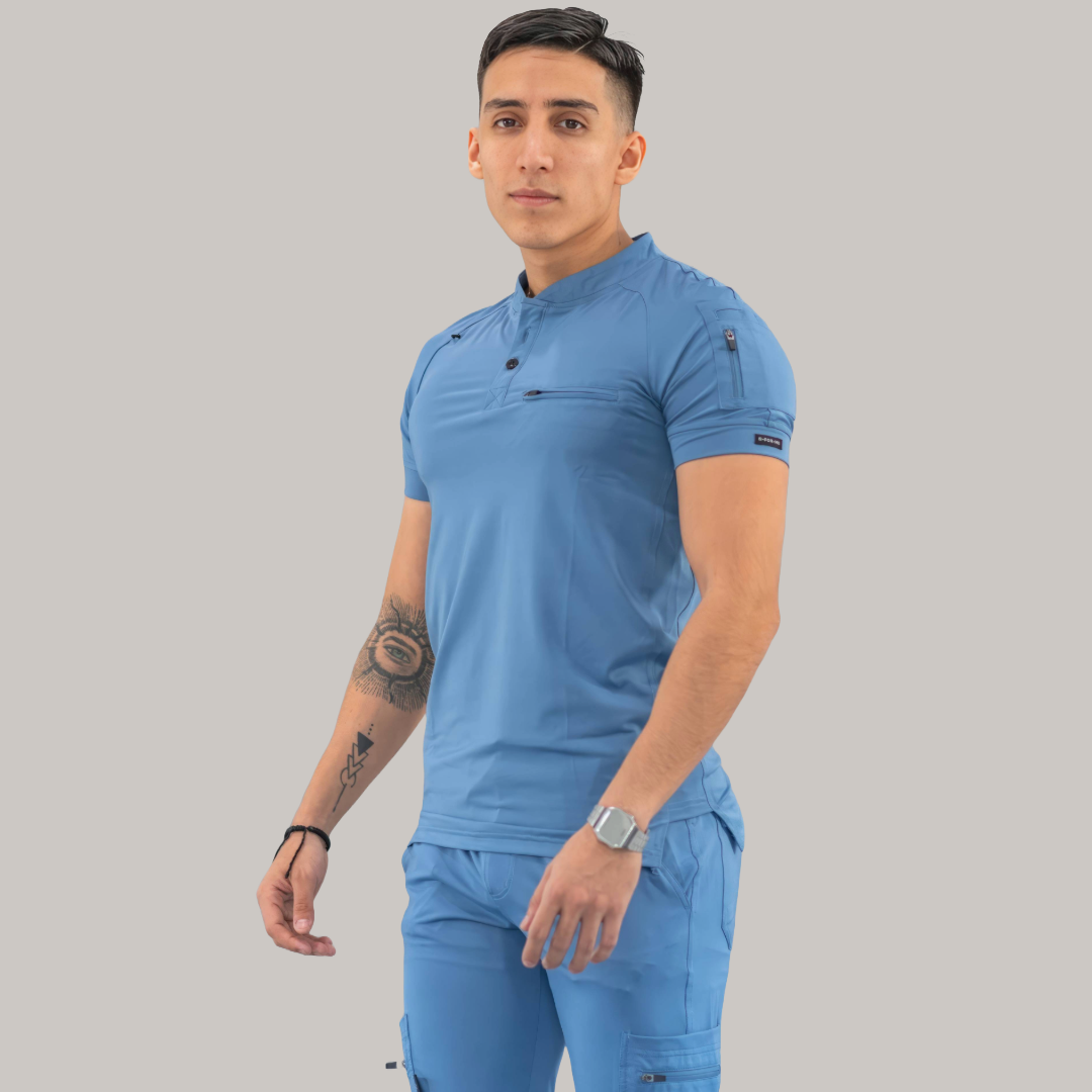 Men's Top 901 Cornflower Blue Super Stretch, Scrubs 901