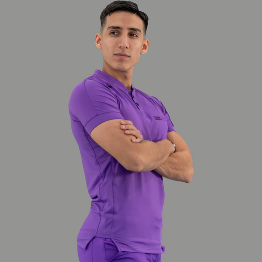 Men's Top 901, Purple Super Stretch, Scrubs 901