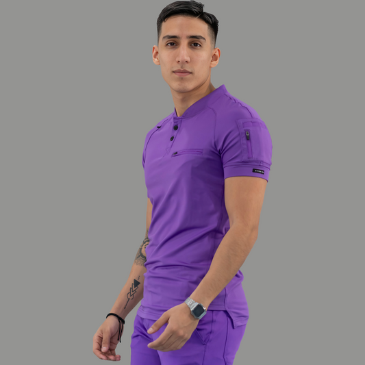 Men's Top 901, Purple Super Stretch, Scrubs 901