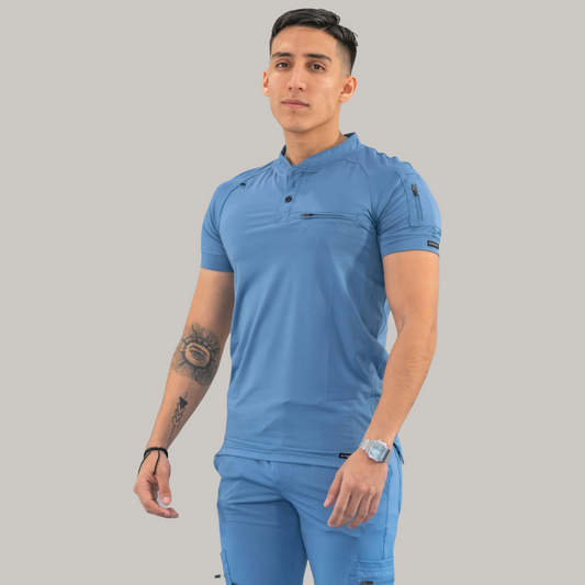 Men's Top 901 Cornflower Blue Super Stretch, Scrubs 901