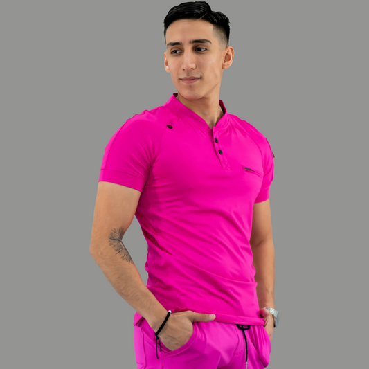 Men's Top 901, Fuchsia Super Stretch, Scrubs 901