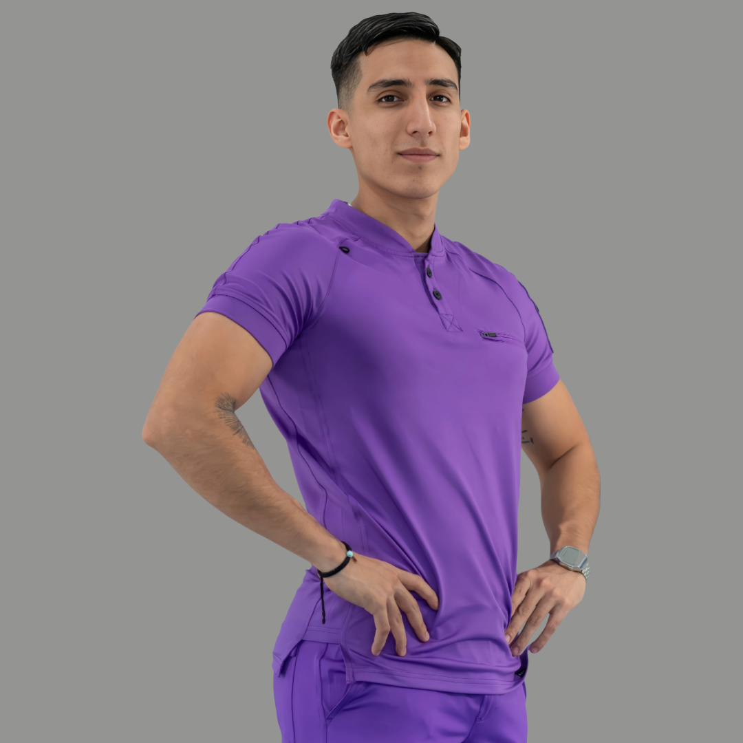 Men's Top 901, Purple Super Stretch, Scrubs 901