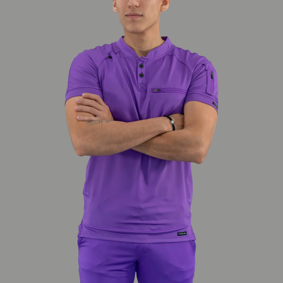 Men's Top 901, Purple Super Stretch, Scrubs 901