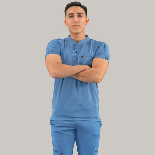 Men's Top 901 Cornflower Blue Super Stretch, Scrubs 901