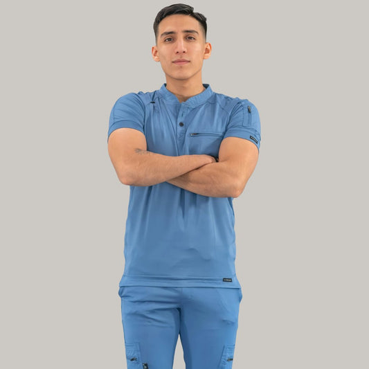 Men's Top 901 Cornflower Blue Super Stretch, Scrubs 901
