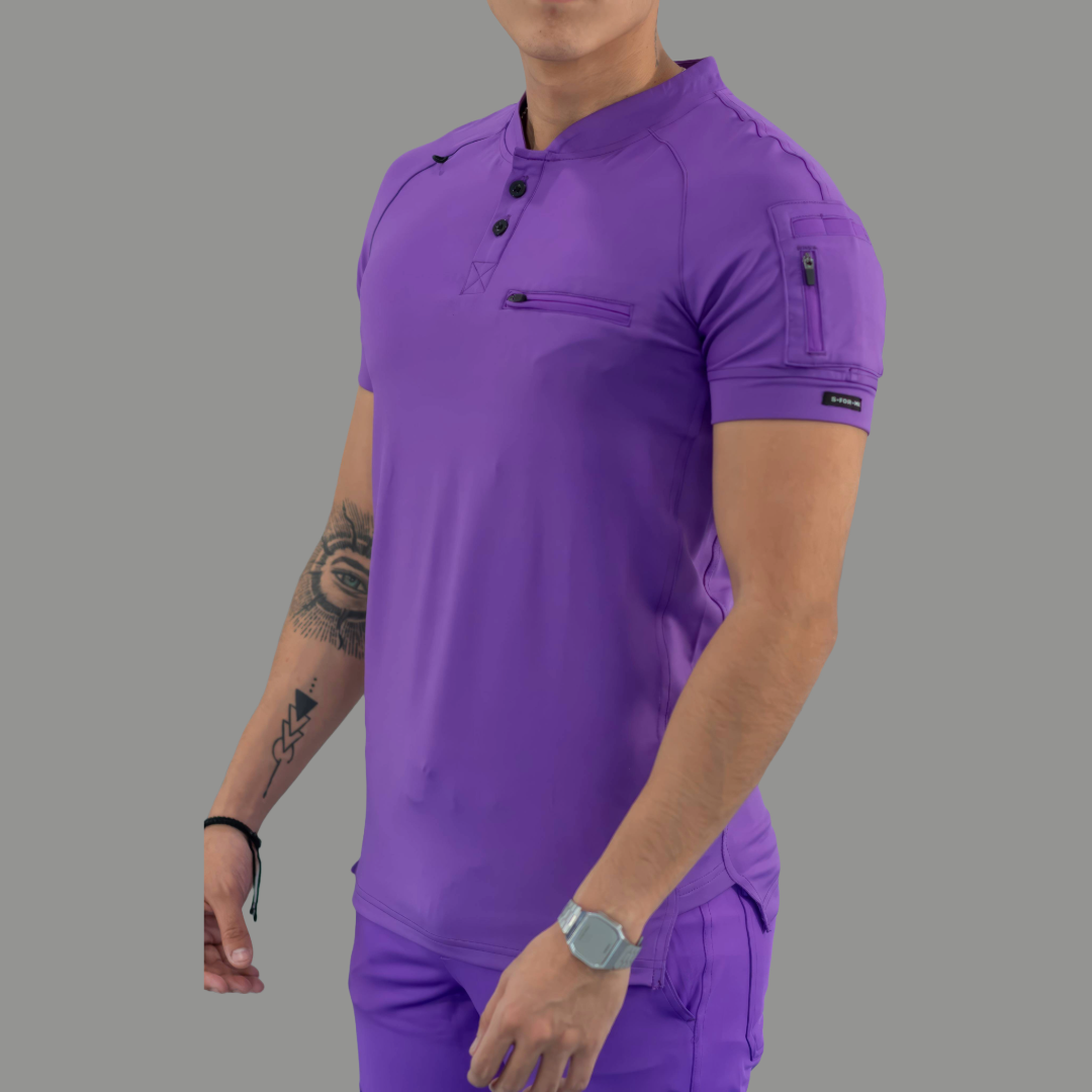 Men's Top 901, Purple Super Stretch, Scrubs 901
