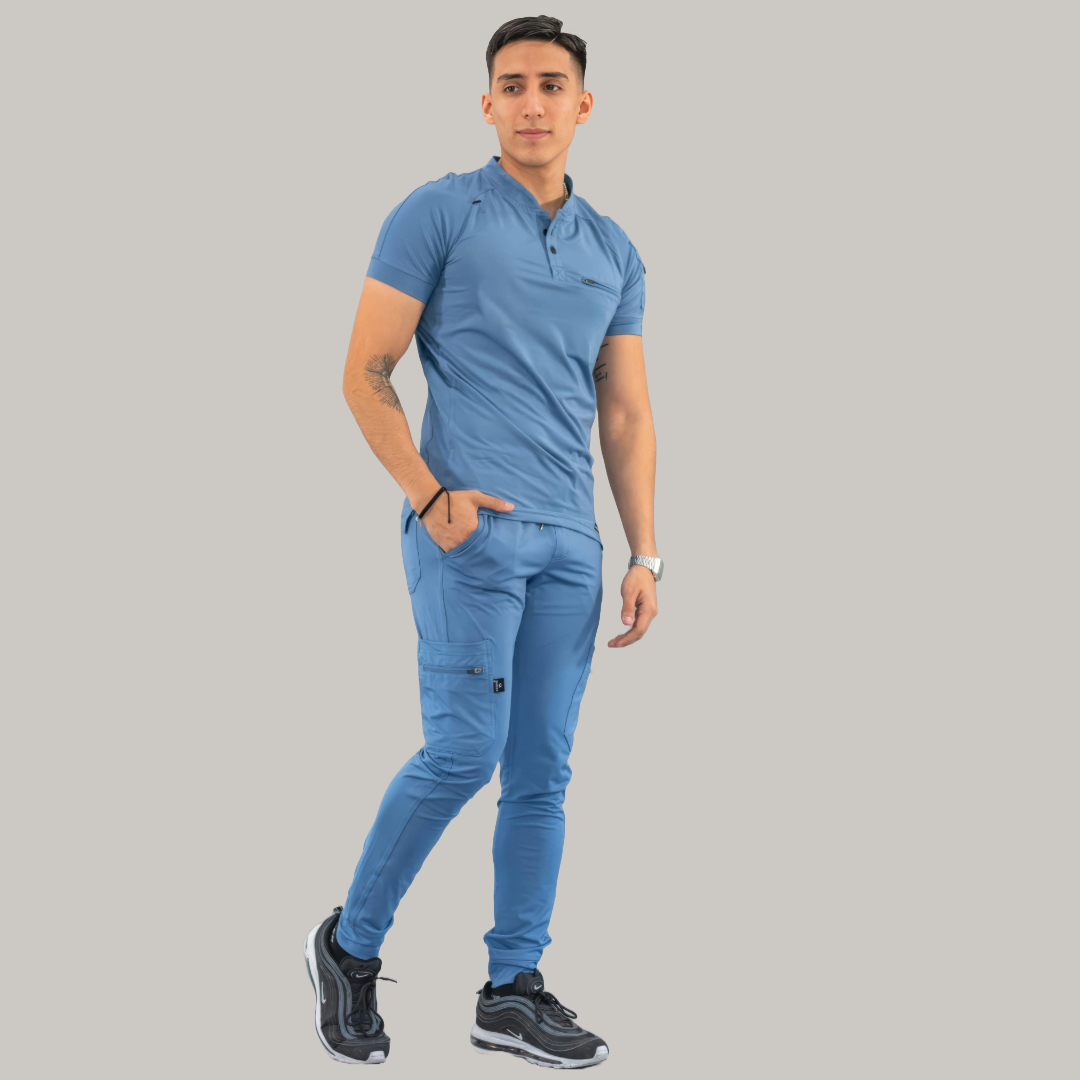 Men's Top 901 Cornflower Blue Super Stretch, Scrubs 901