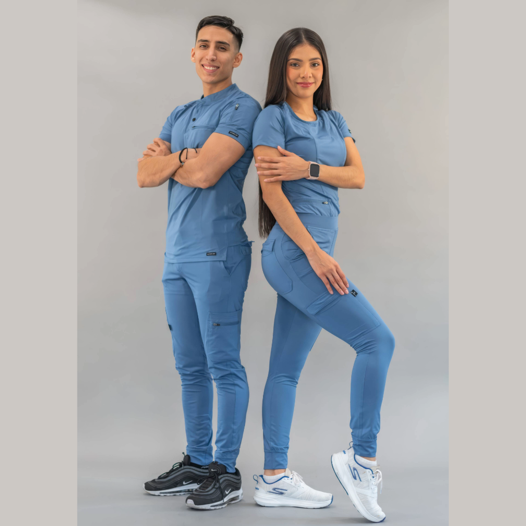 Men's Top 901 Cornflower Blue Super Stretch, Scrubs 901