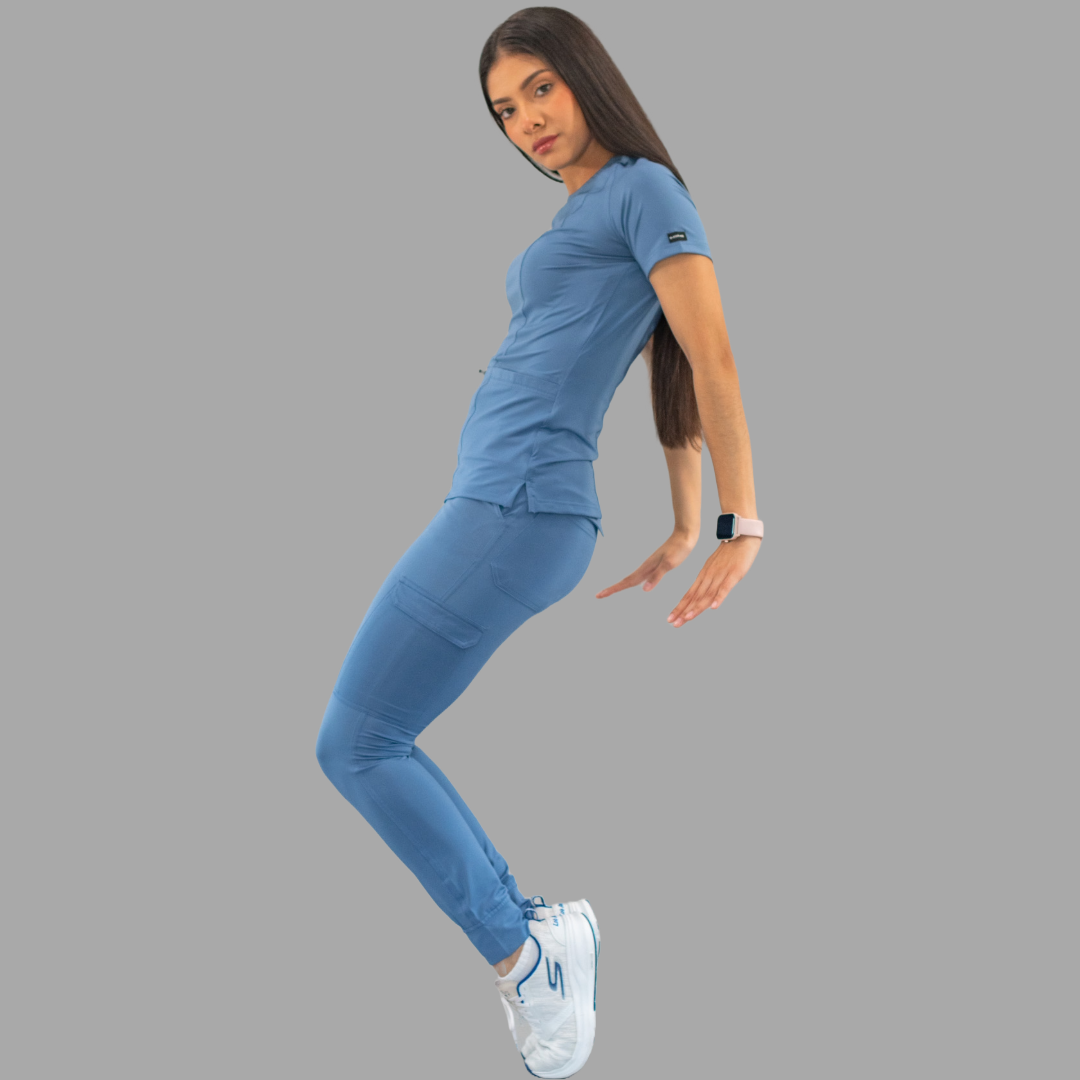 Women's Top 901 Cornflower Blue, Super Stretch Scrubs