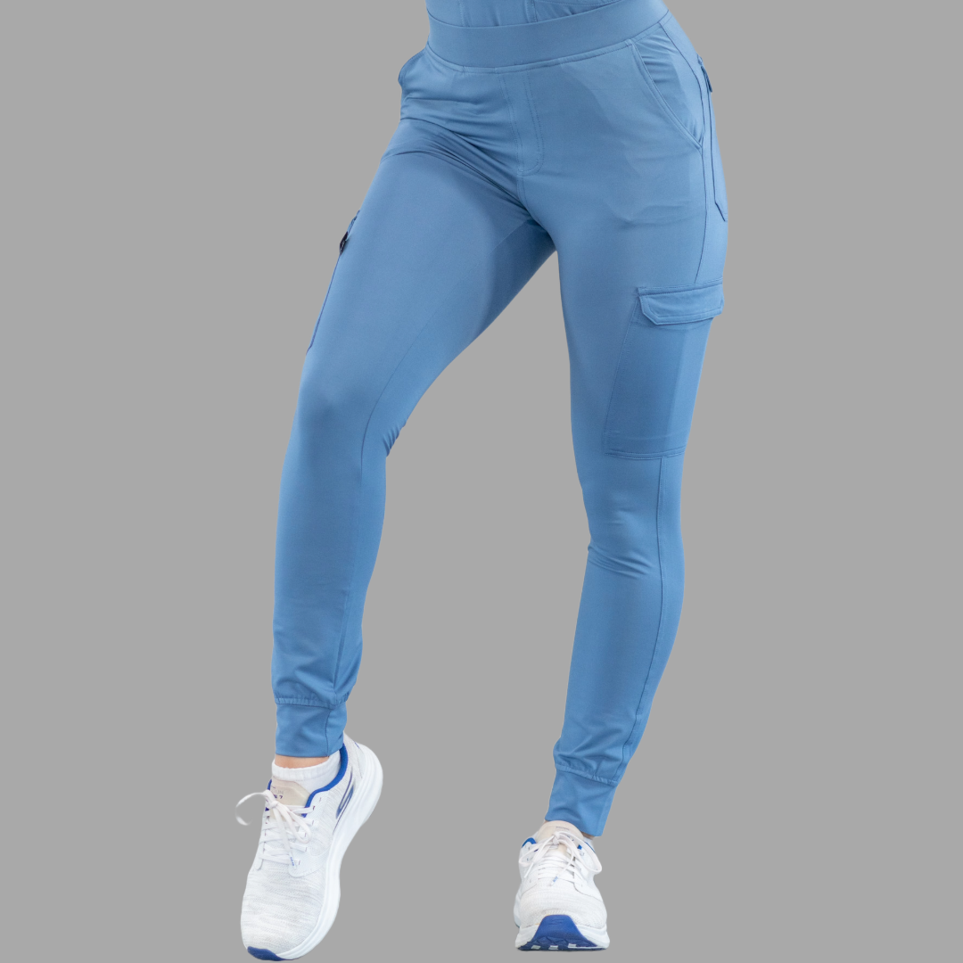 Women's Joggers 901 Cornflower Blue, Super Stretch Scrubs