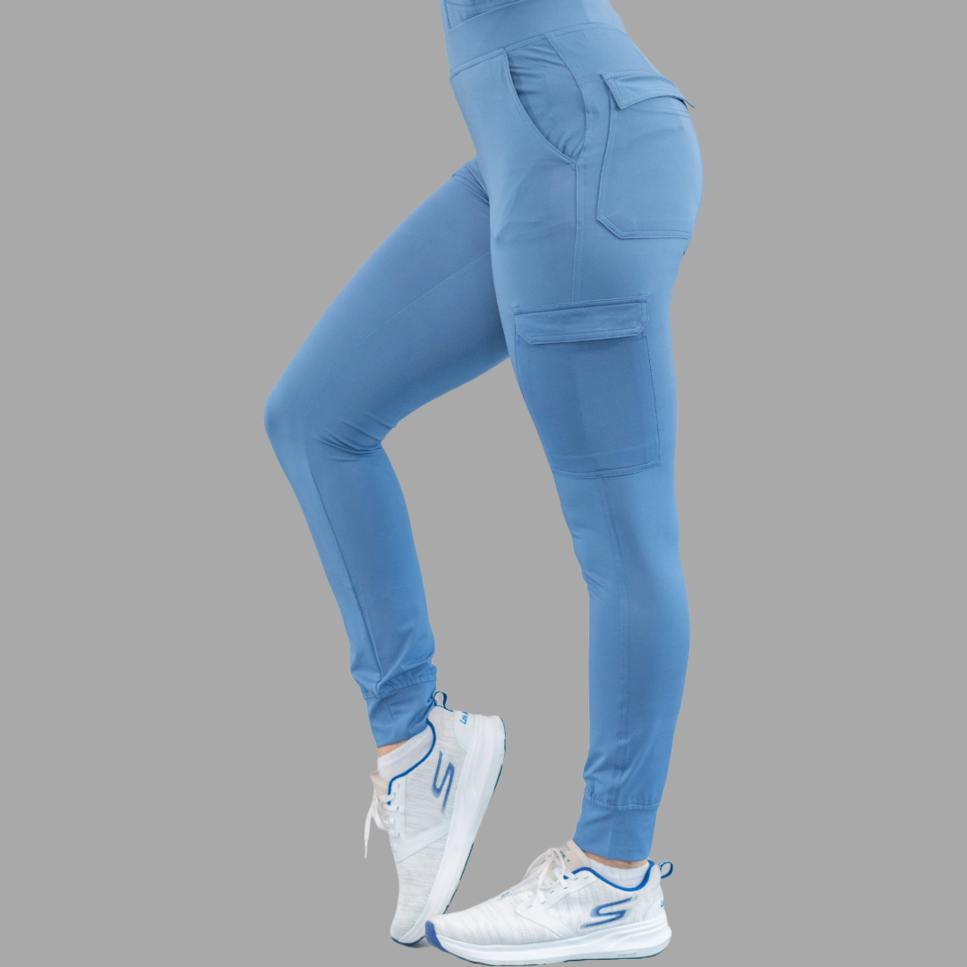 Women's Joggers 901 Cornflower Blue, Super Stretch Scrubs
