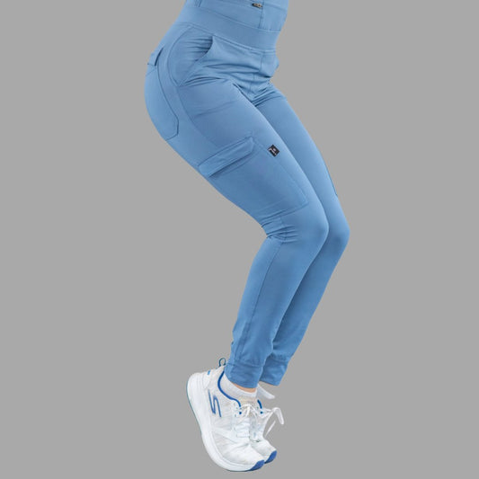 Women's Joggers 901 Cornflower Blue, Super Stretch Scrubs