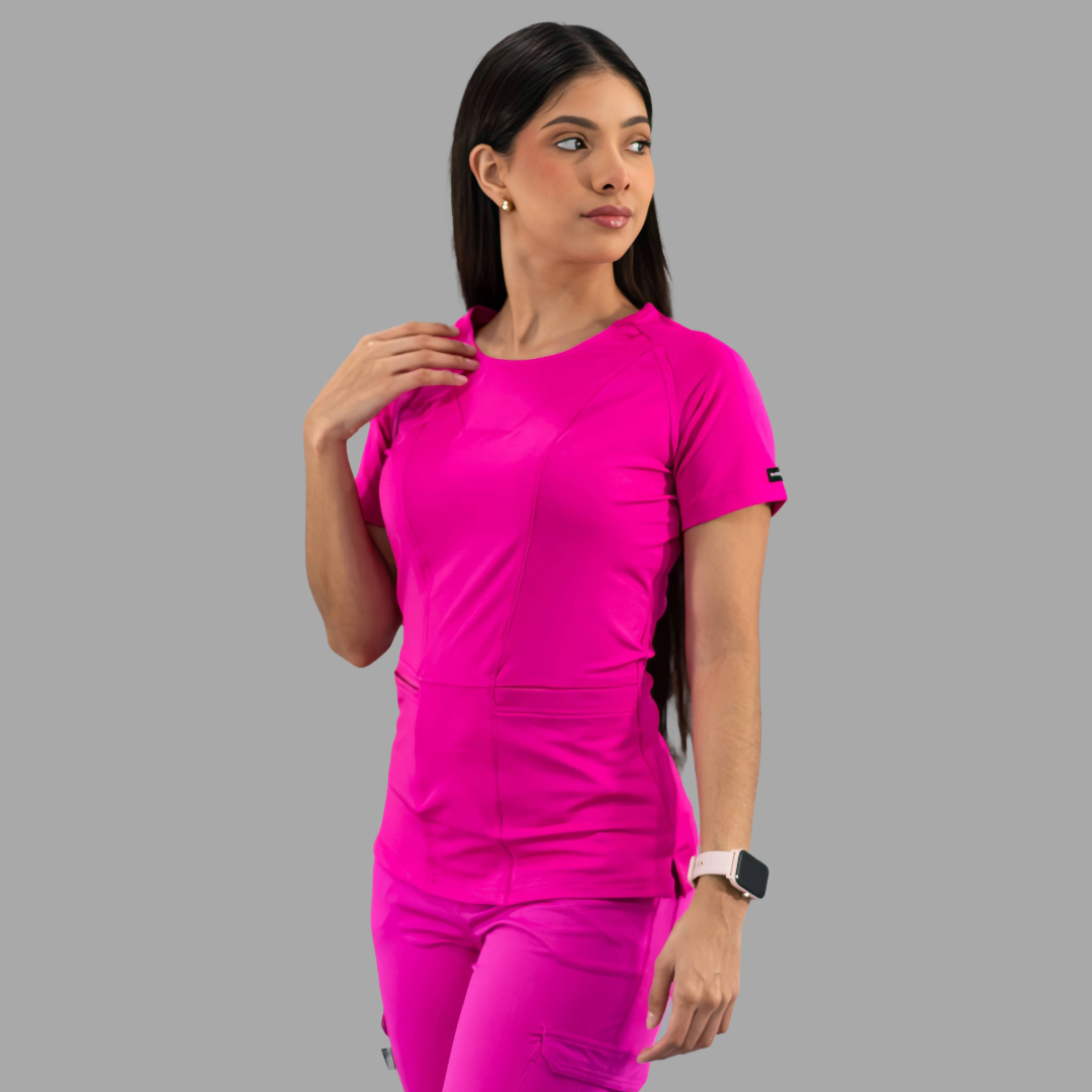 Women's Top 901 Fuchsia, Super Stretch Scrubs