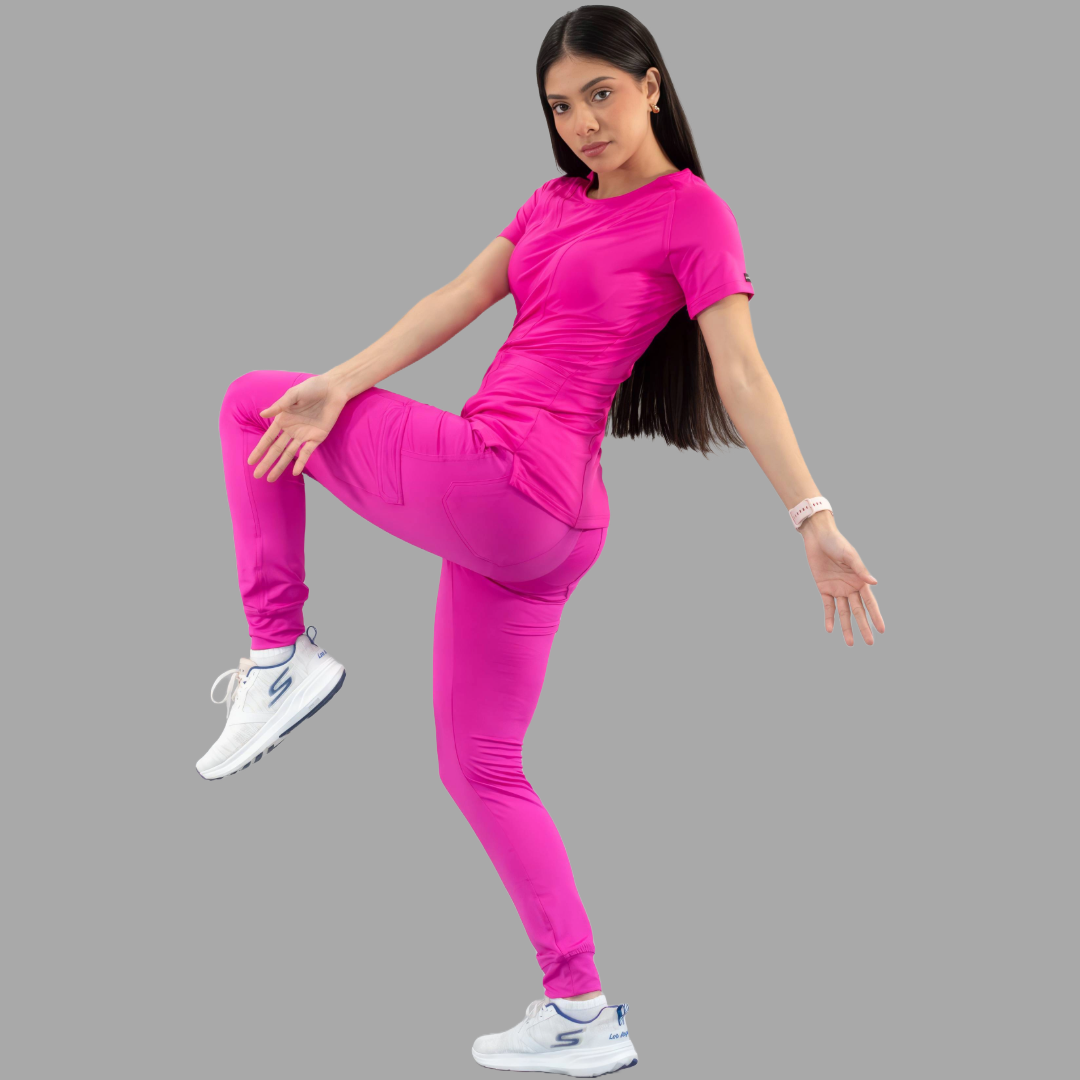 Women's Top 901 Fuchsia, Super Stretch Scrubs