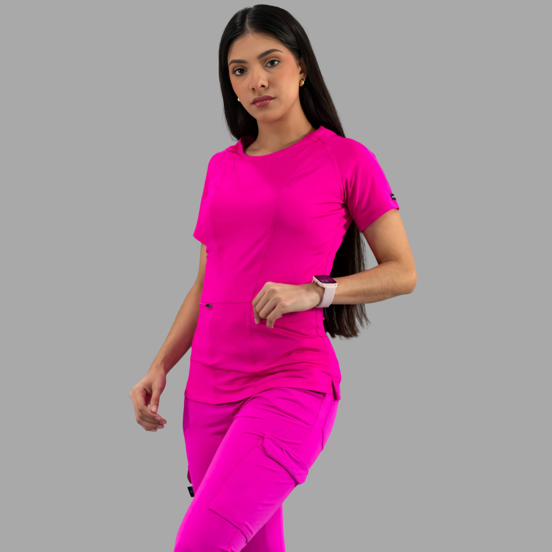 Women's Top 901 Fuchsia, Super Stretch Scrubs