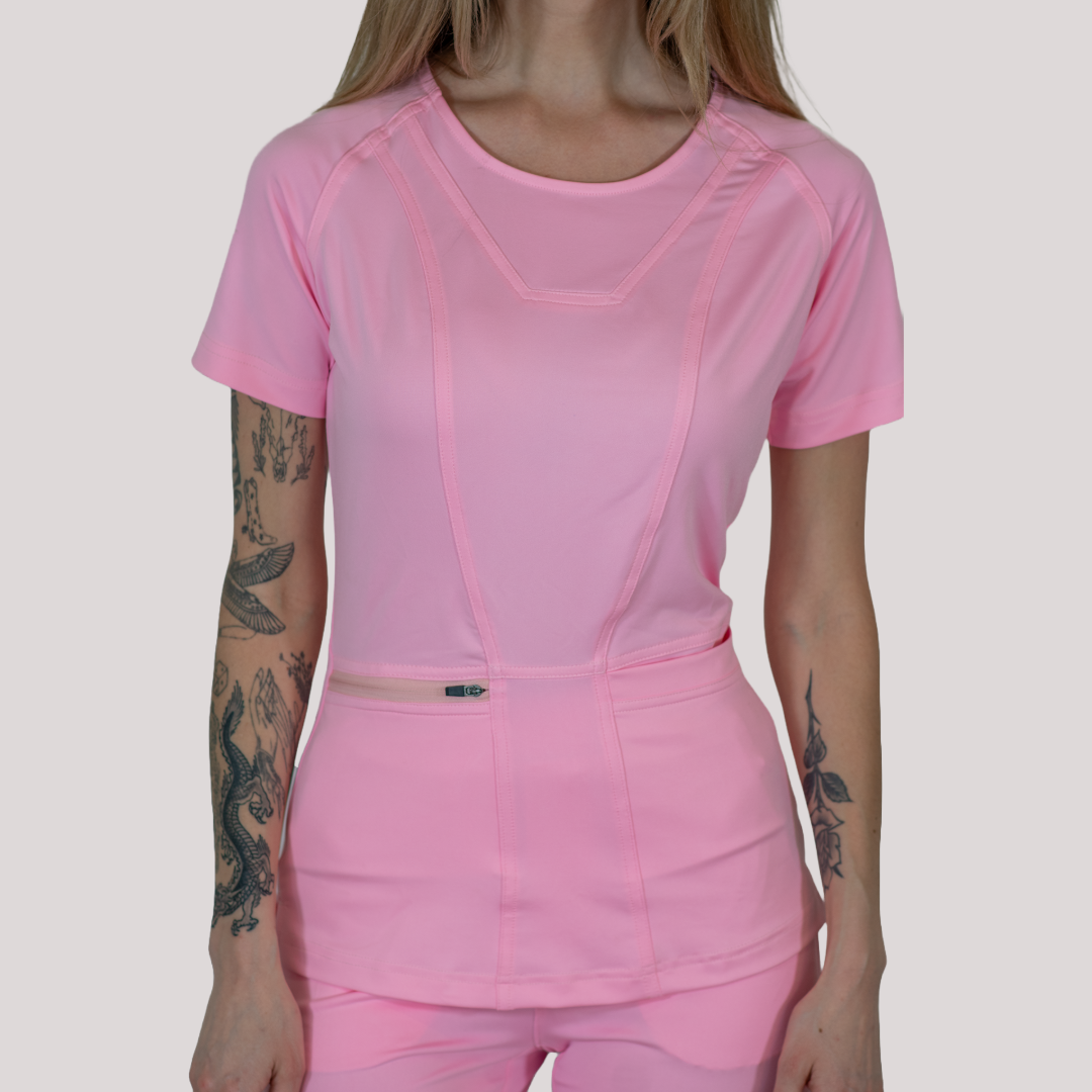 Women's Top 901 Pale Pink, Super Stretch Scrubs