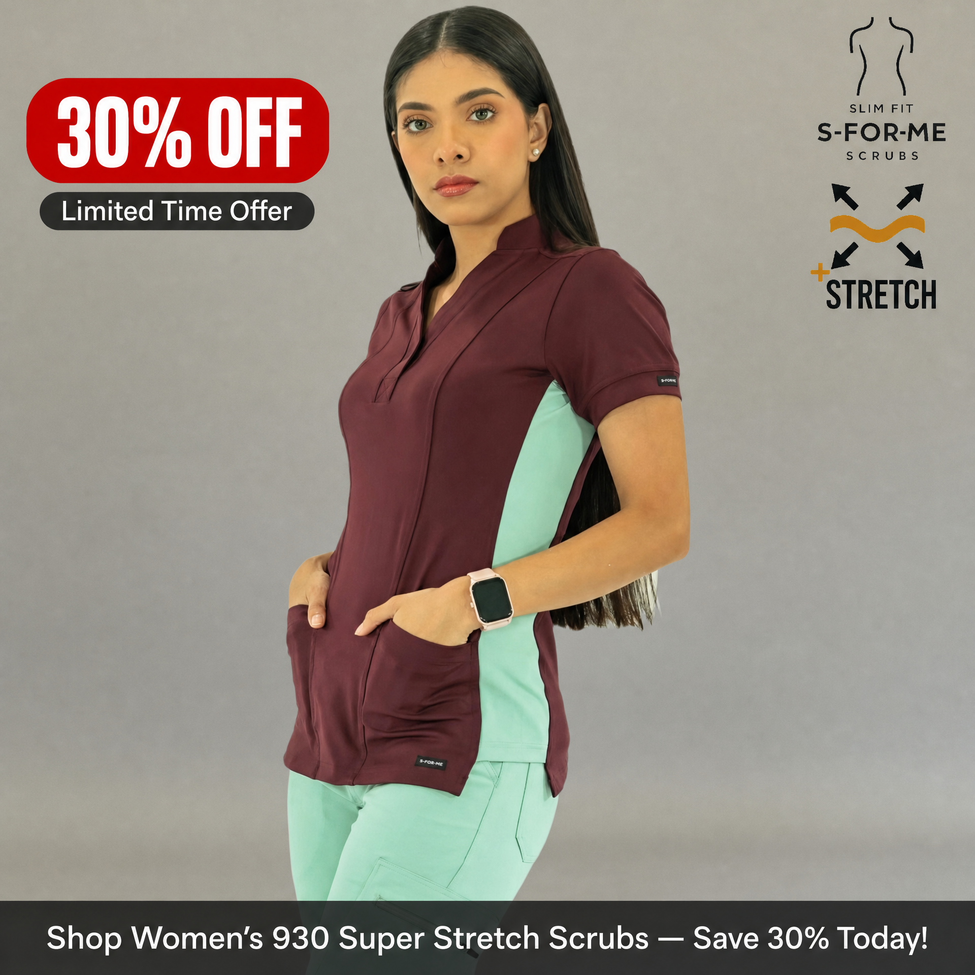 Women's Scrubs 930 Super Stretch Fabric - 30% OFF Limited Time Offer