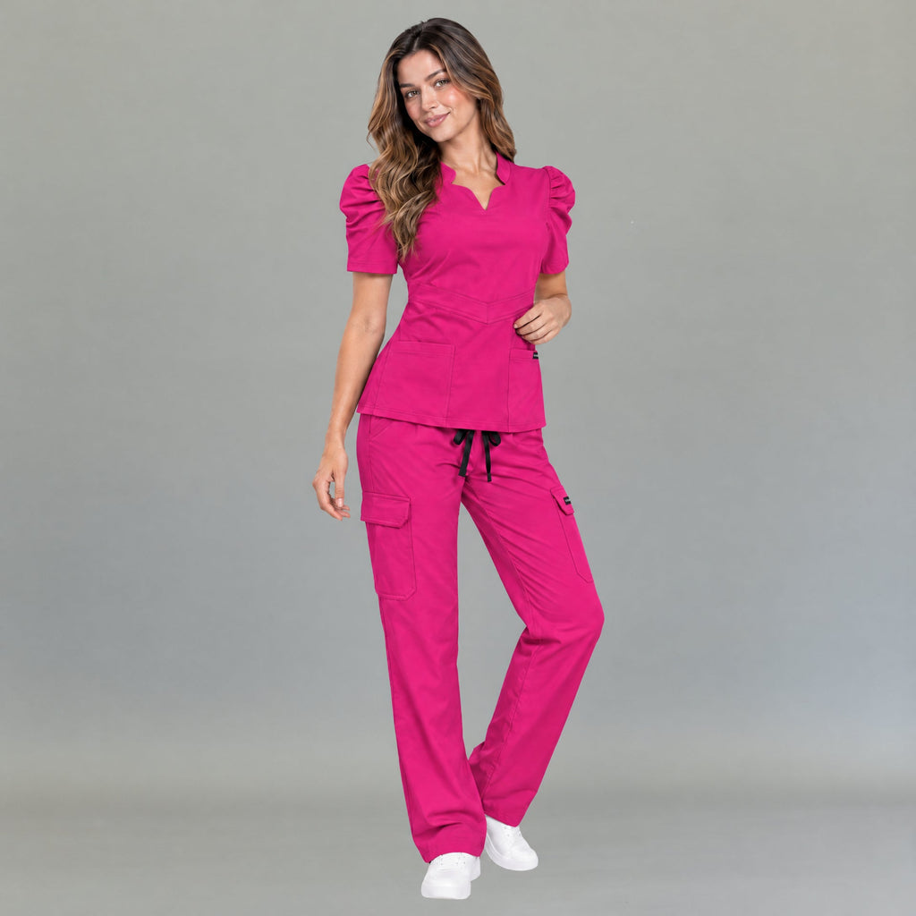 Women's Scrub Pants 940 Fuchsia Super Stretch | Cargo — view 5 de 7