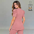 Women's Scrub Top 940 Dusty Rose Super Stretch — view 2 de 5