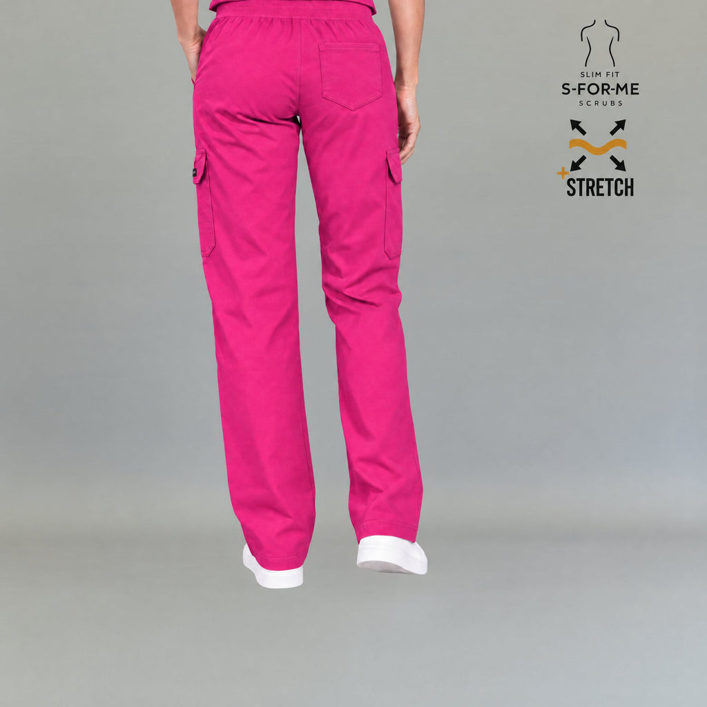 Women's Scrub Pants 940 Fuchsia Super Stretch | Cargo — view 3 de 7