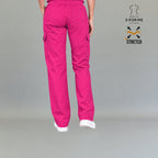 Women's Scrub Pants 940 Fuchsia Super Stretch | Cargo — view 3 de 7