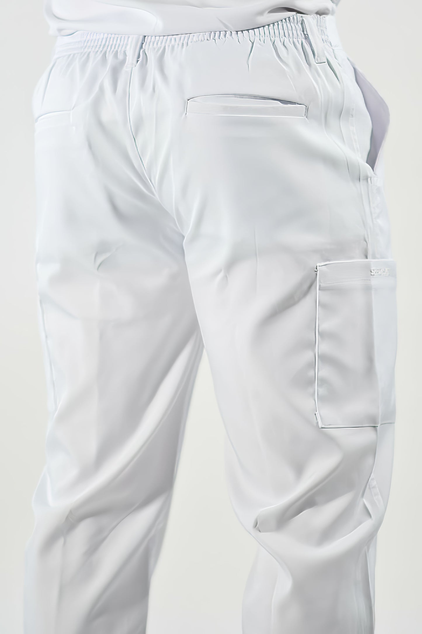 Men's Pants 201 Alviero Stretch White