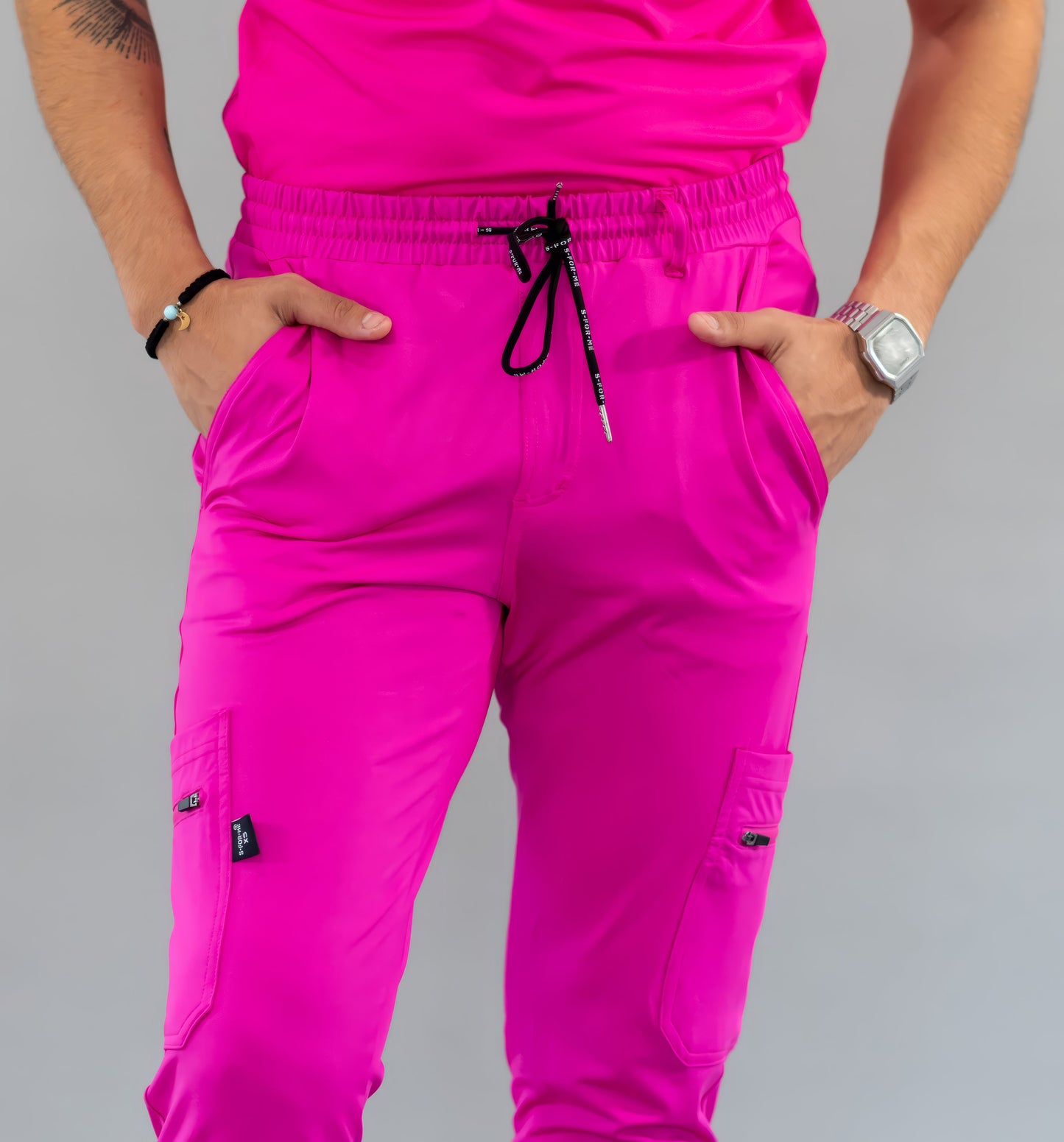 Men's Jogger Pants 901 Hot Pink Super Stretch