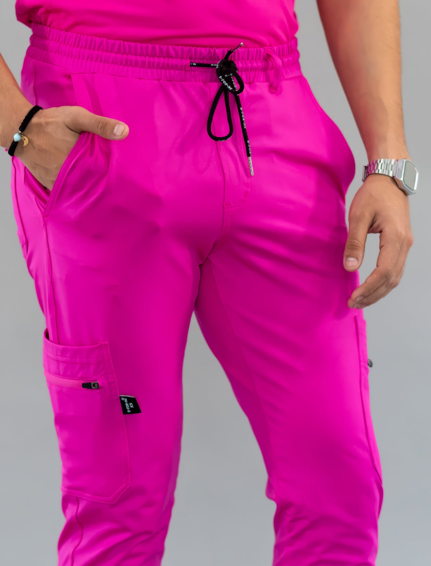 Men's Jogger Pants 901 Hot Pink Super Stretch