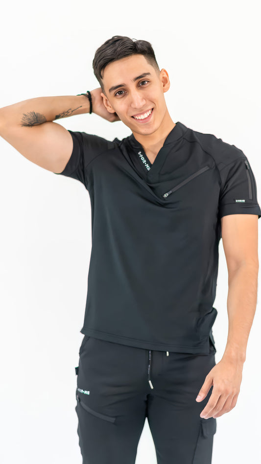 Men's Top 905 Black, Scrubs Super Stretch