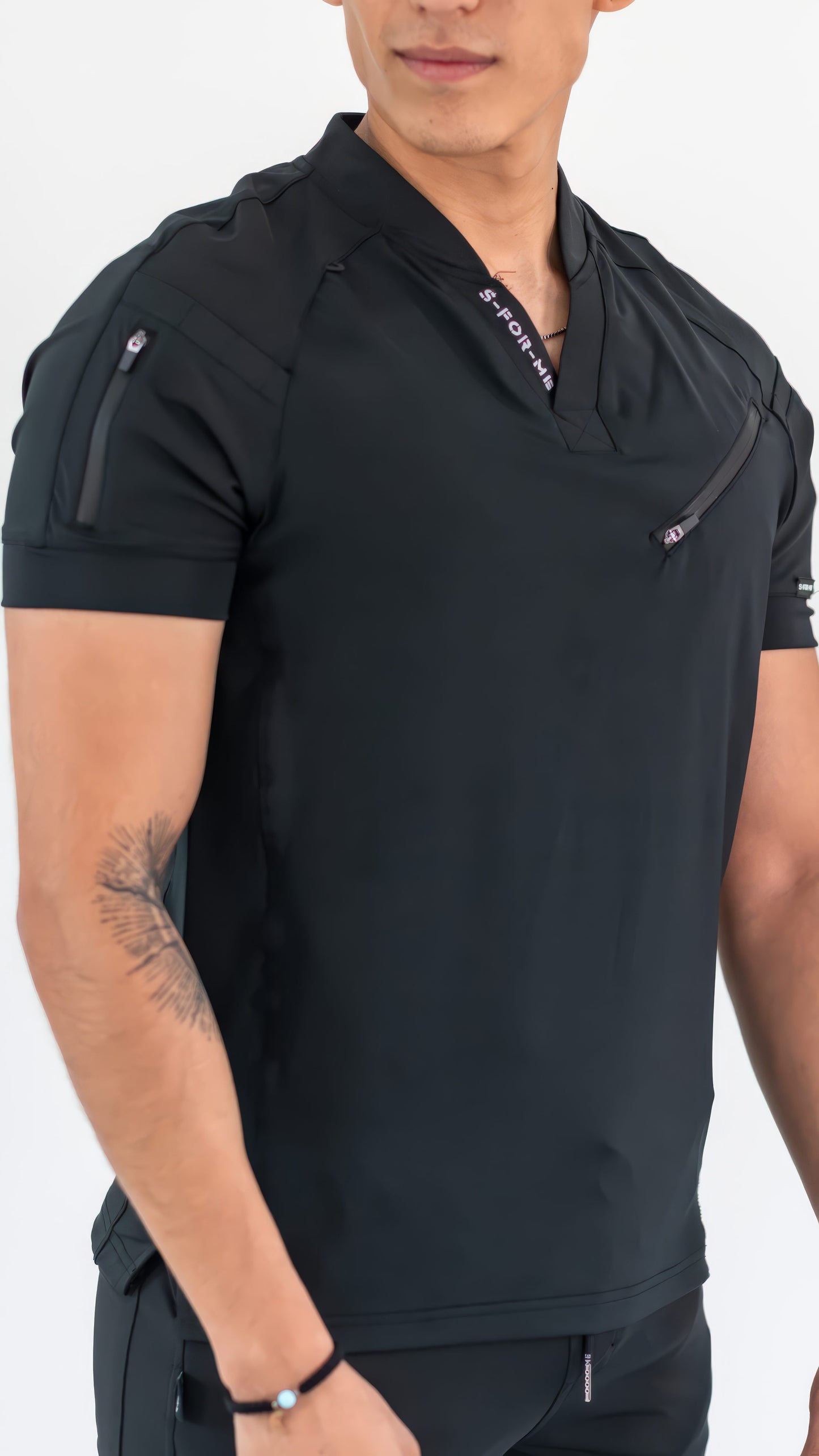 Men's Top 905 Black, Scrubs Super Stretch