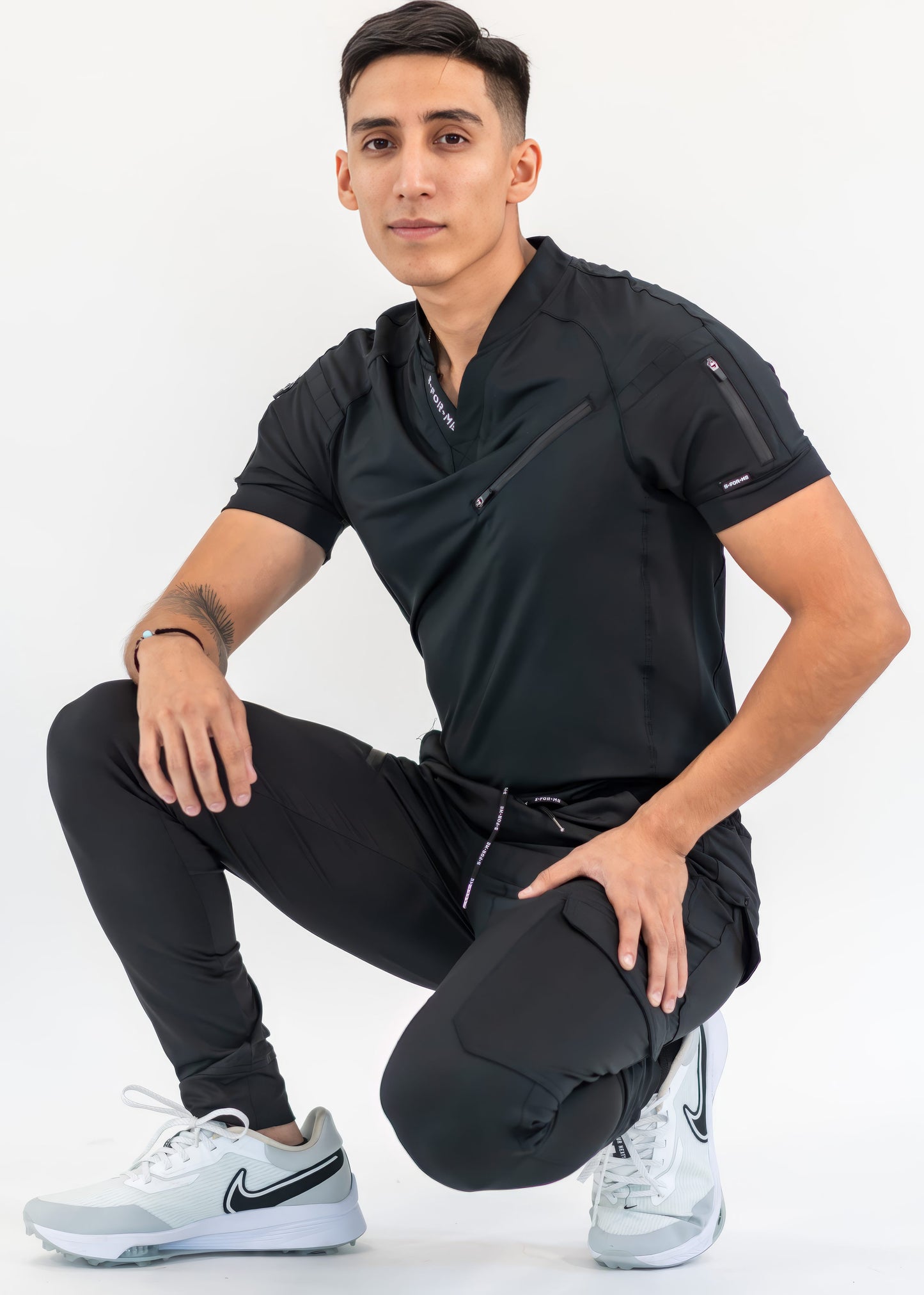 Men's Top 905 Black, Scrubs Super Stretch