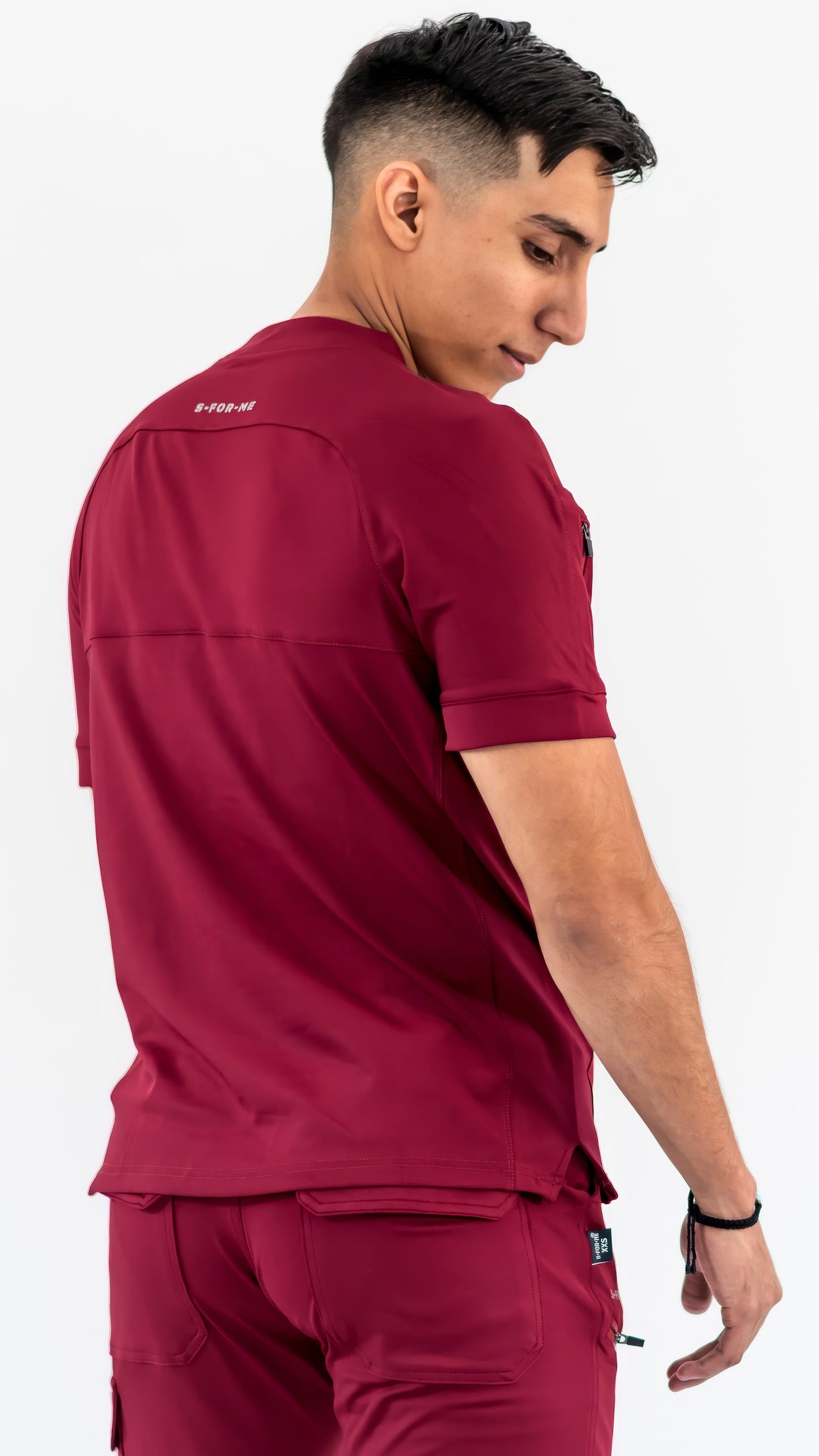 Men's Top 905 Burgundy, Scrubs Super Stretch