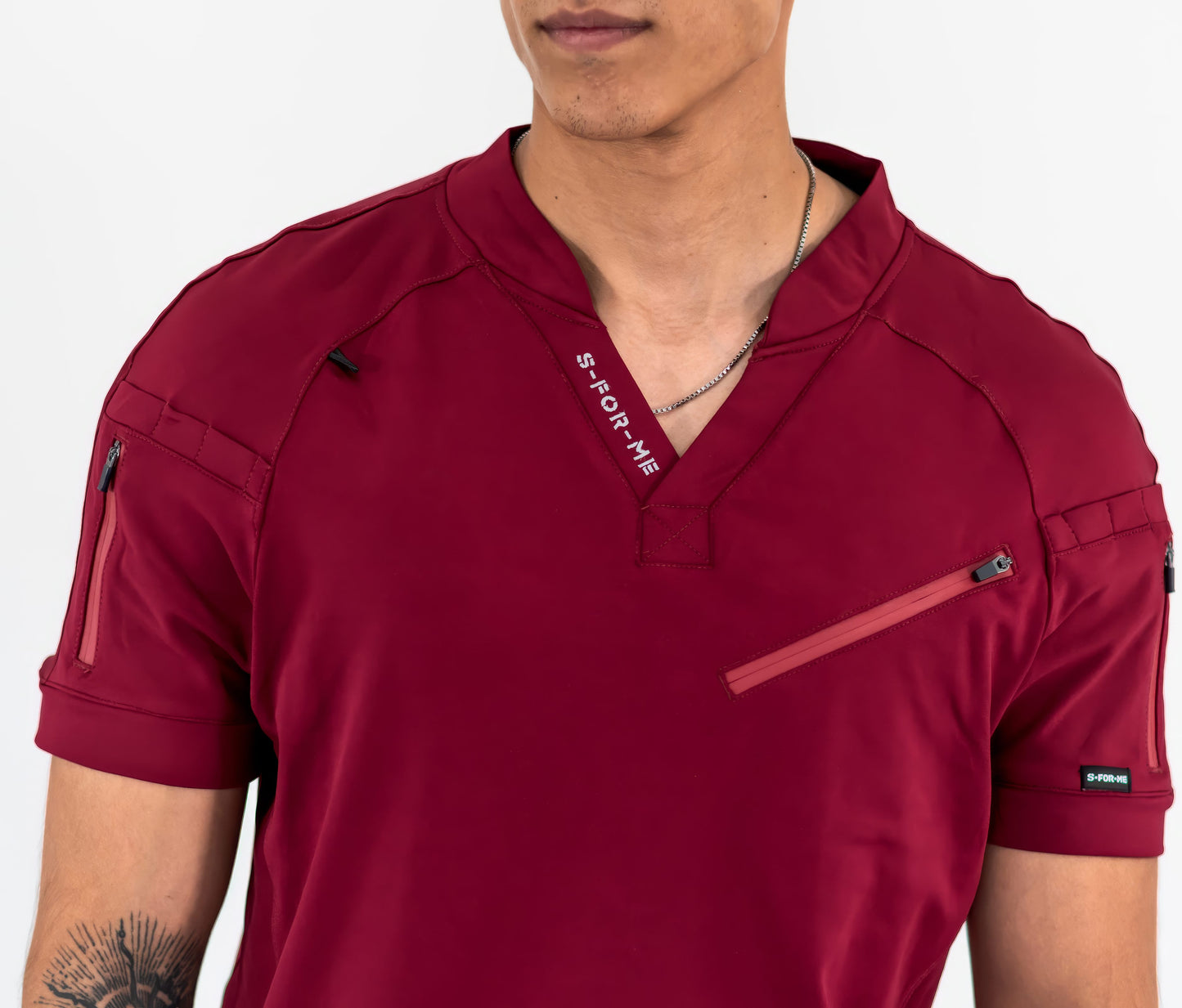 Men's Top 905 Burgundy, Scrubs Super Stretch