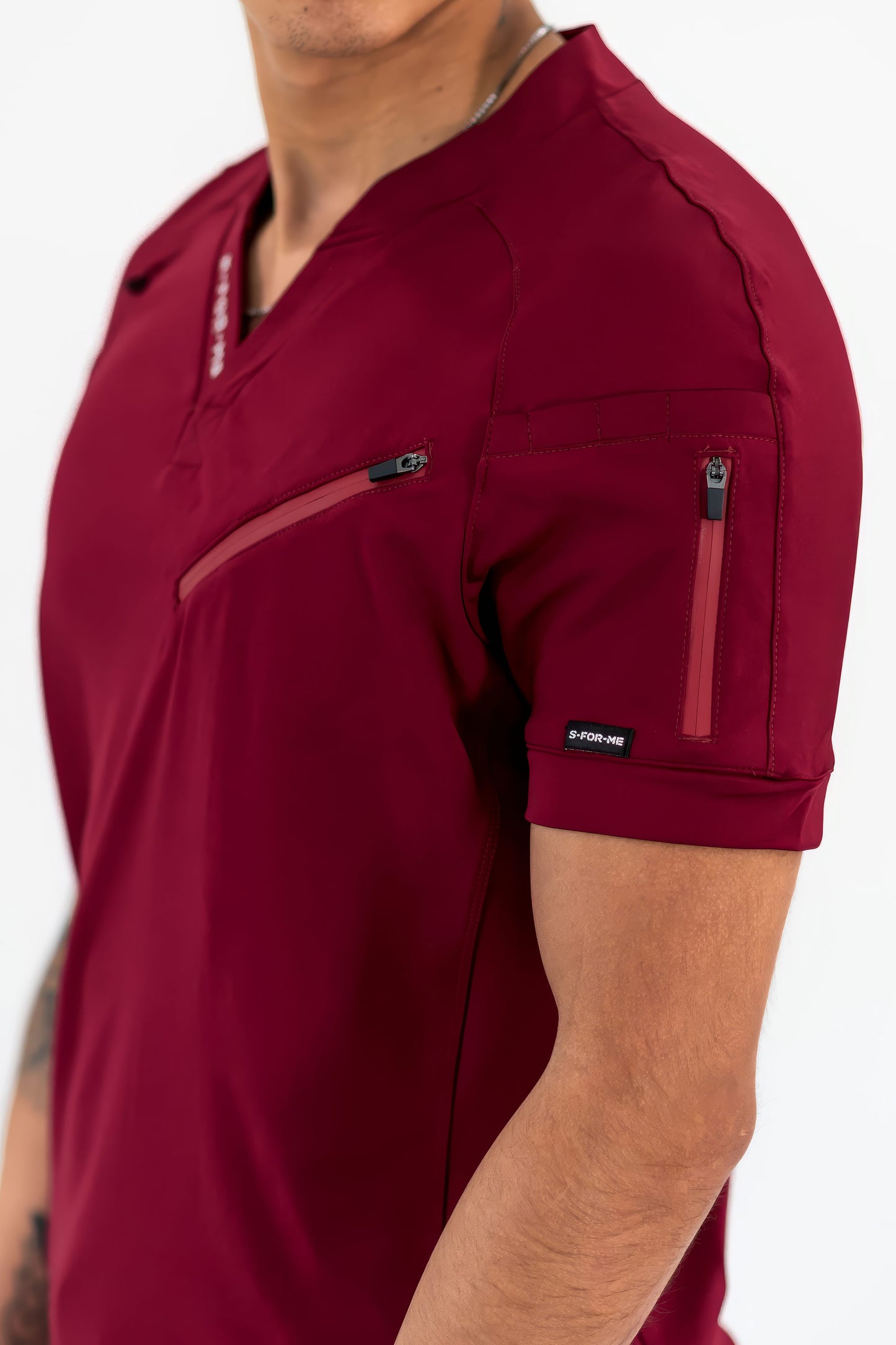 Men's Top 905 Burgundy, Scrubs Super Stretch