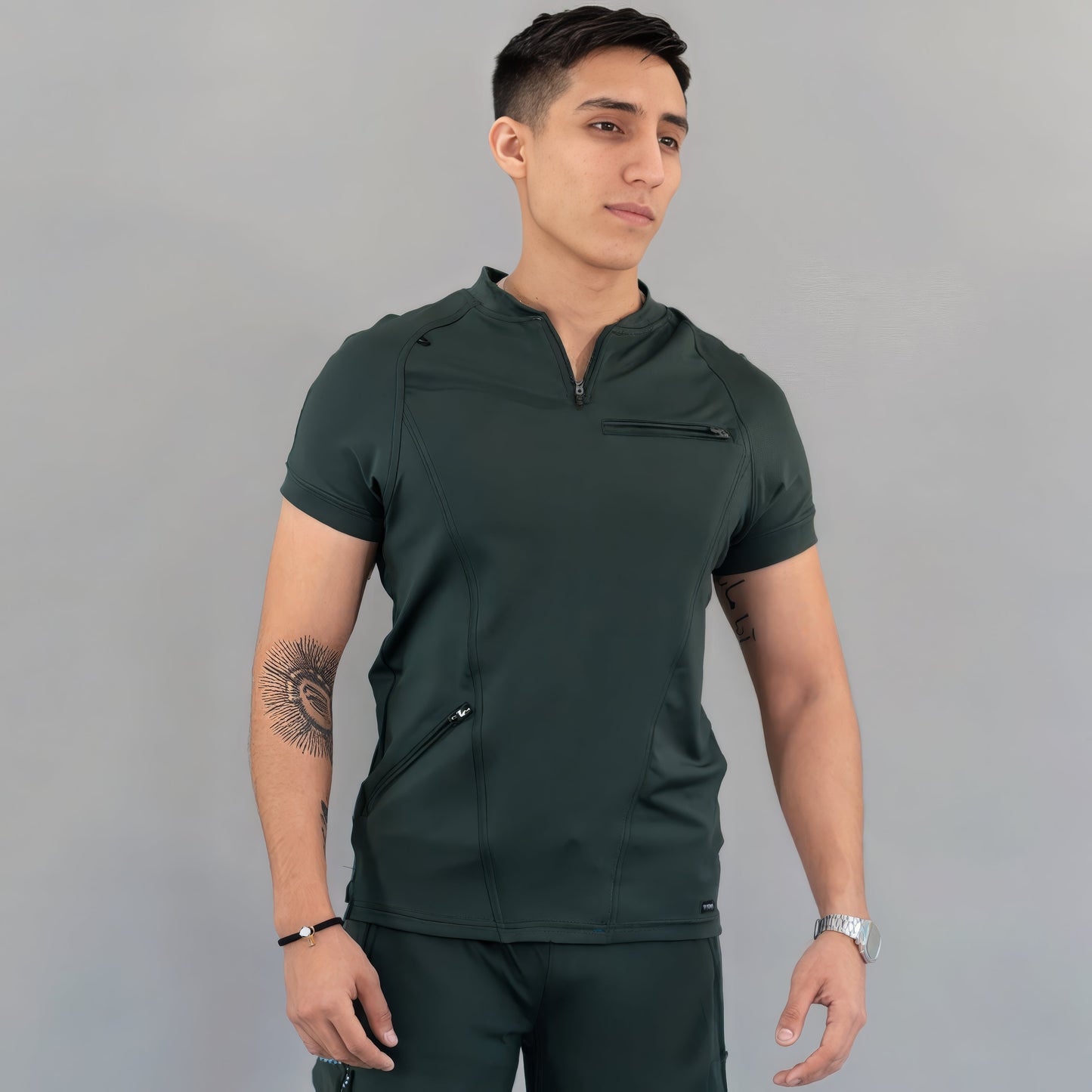 Men's Scrub Top 920 Super Stretch Green