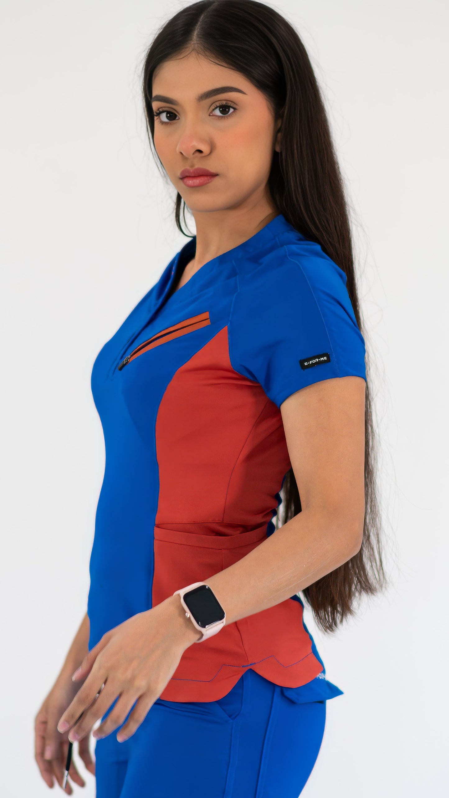 Women’s Top 905 Royal Blue/Chedron, Super Stretch Scrubs