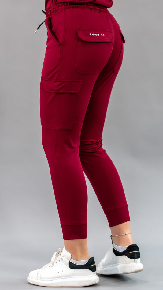 Unisex Relaxed Jogger 905 Burgundy, Super Stretch Scrubs