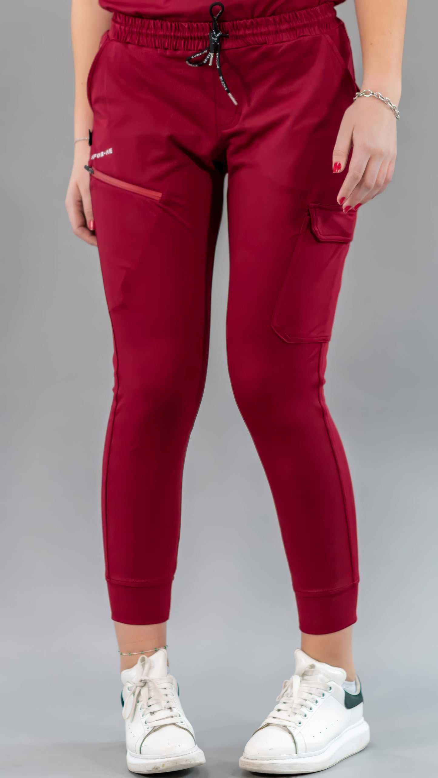 Unisex Relaxed Jogger 905 Burgundy, Super Stretch Scrubs