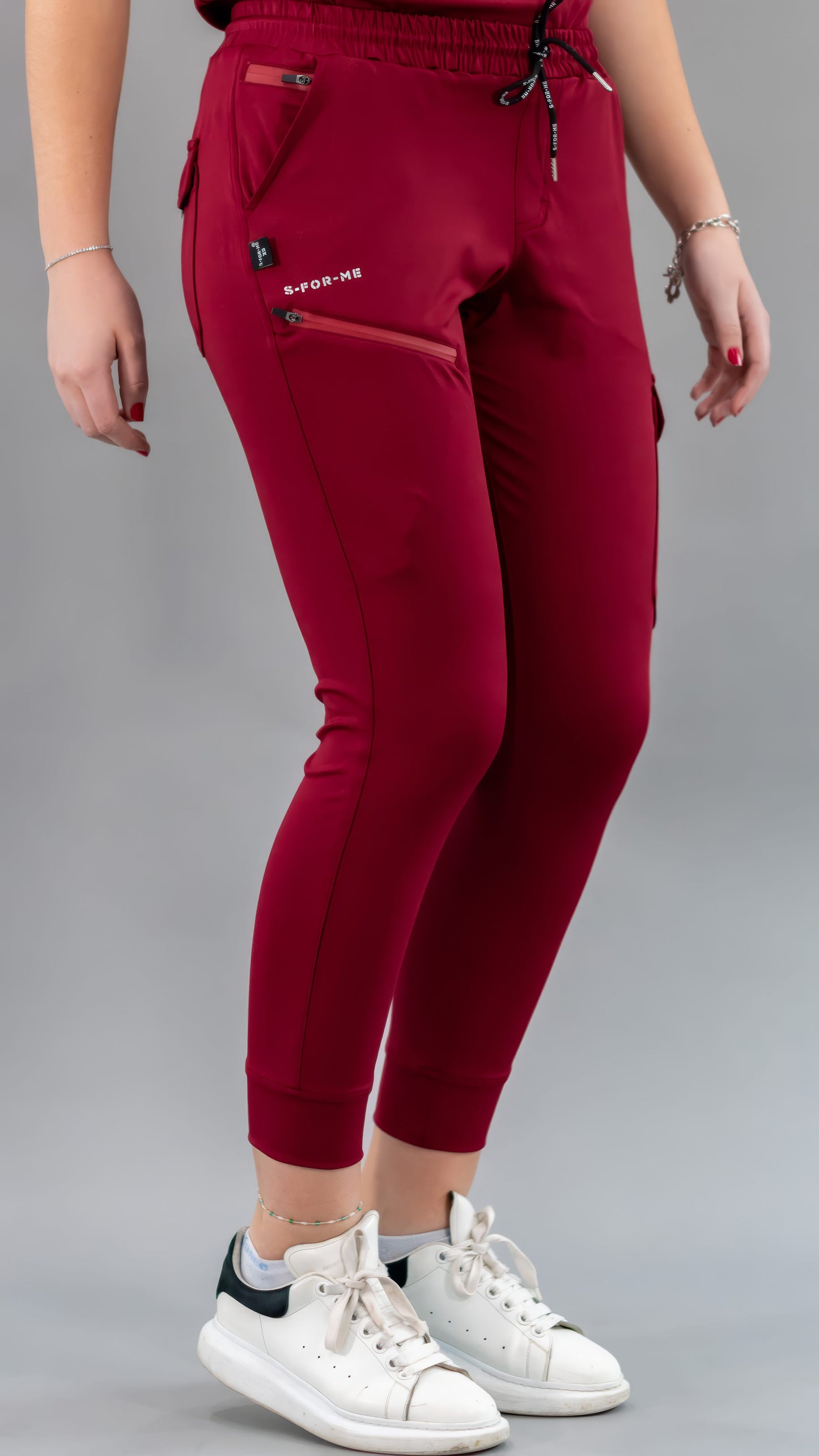 Unisex Relaxed Jogger 905 Burgundy, Super Stretch Scrubs