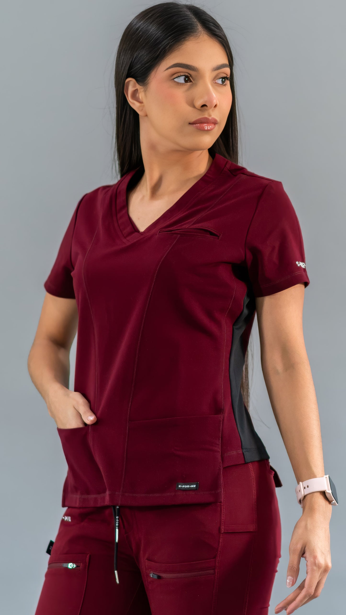 Women’s Waterproof 301 Burgundy/Black Top, Scrubs style 301