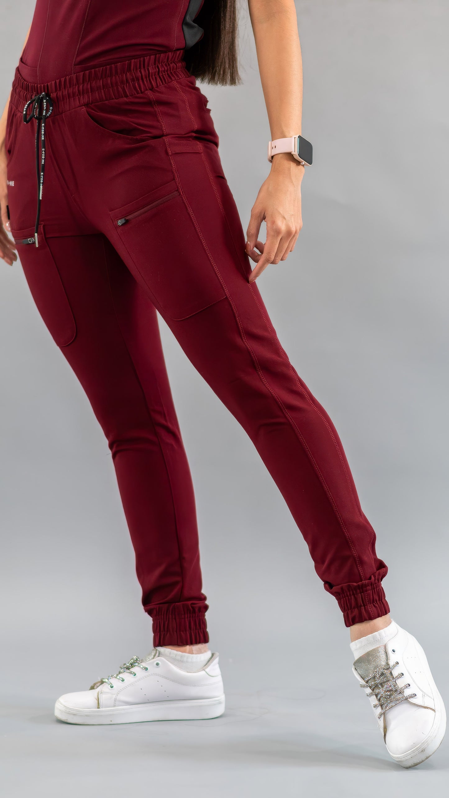 Women’s Waterproof Burgundy Jogger, Scrubs Style 300