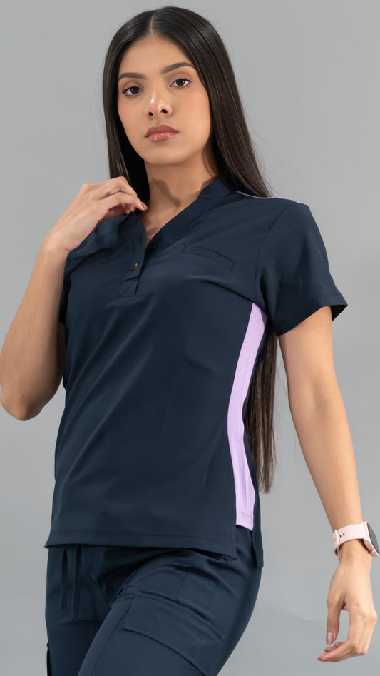 Women's Top Navy/Lilac, Scrubs 520