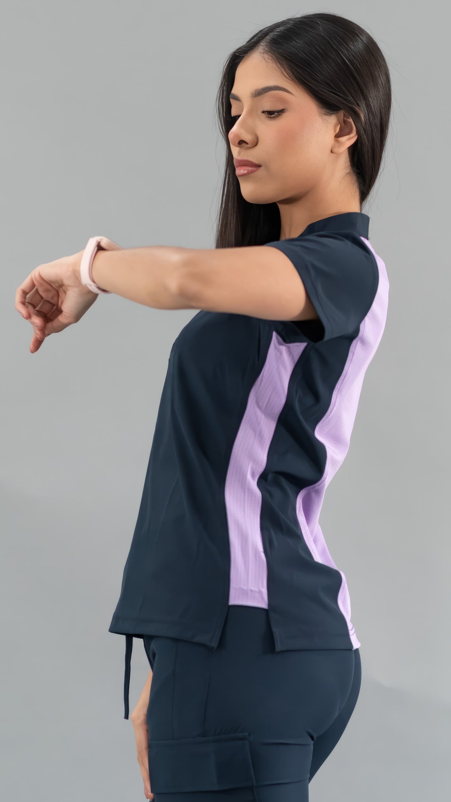 Women's Top Navy/Lilac, Scrubs 520