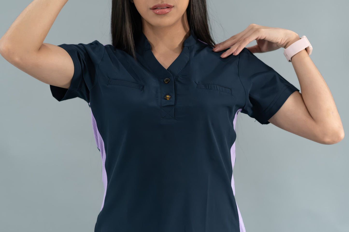 Women's Top Navy/Lilac, Scrubs 520