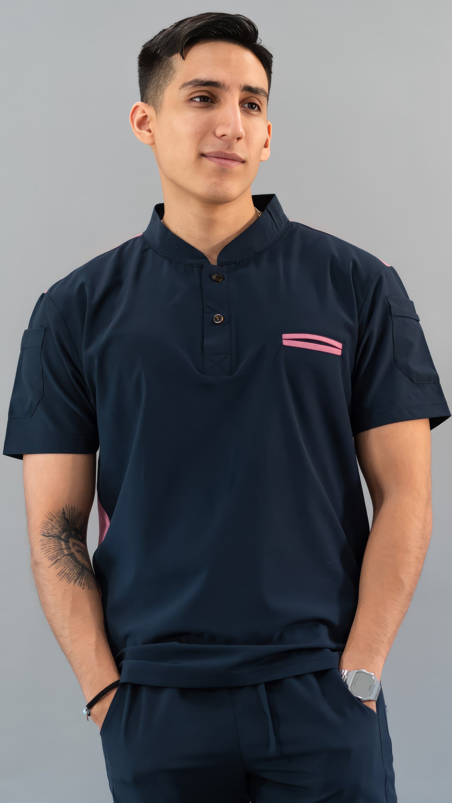 Men's Top Navy/Pink, Scrubs 520