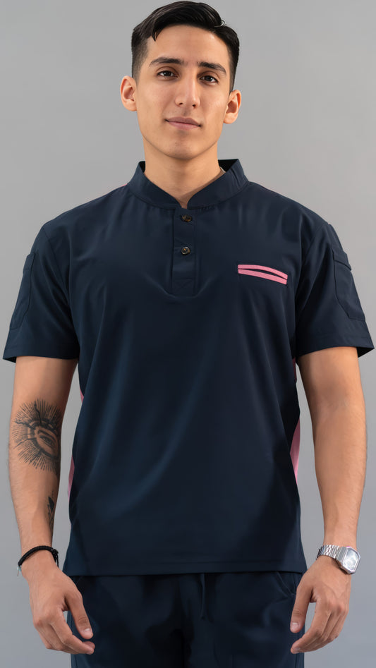 Men's Top Navy/Pink, Scrubs 520