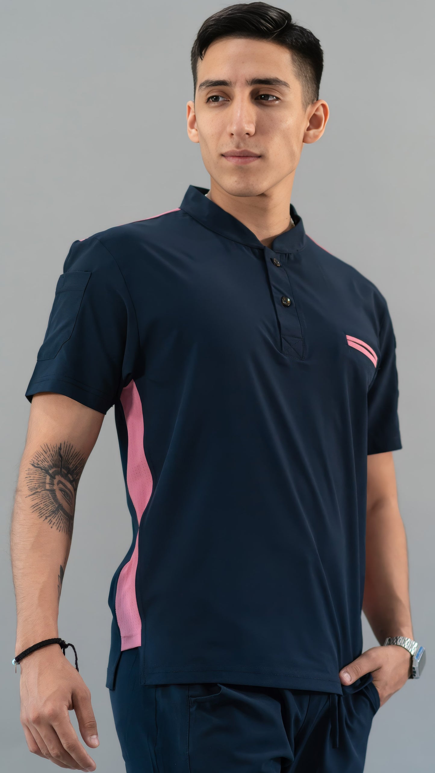 Men's Top Navy/Pink, Scrubs 520