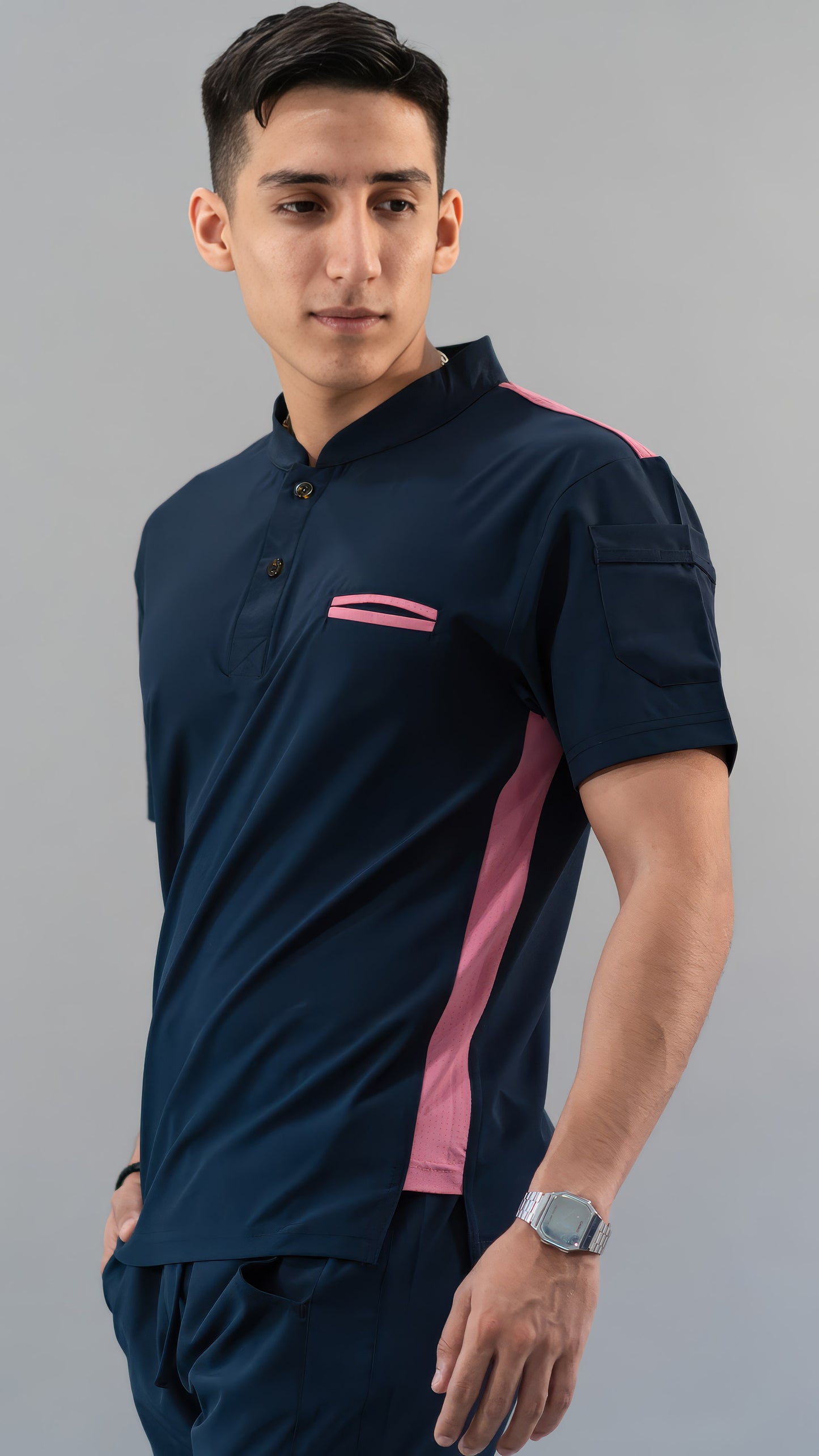 Men's Top Navy/Pink, Scrubs 520