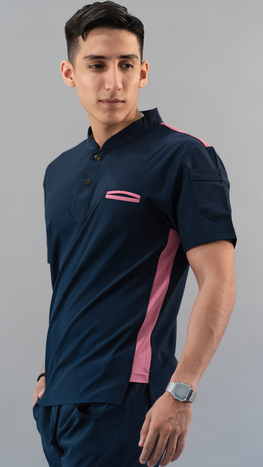 Men's Top Navy/Pink, Scrubs 520