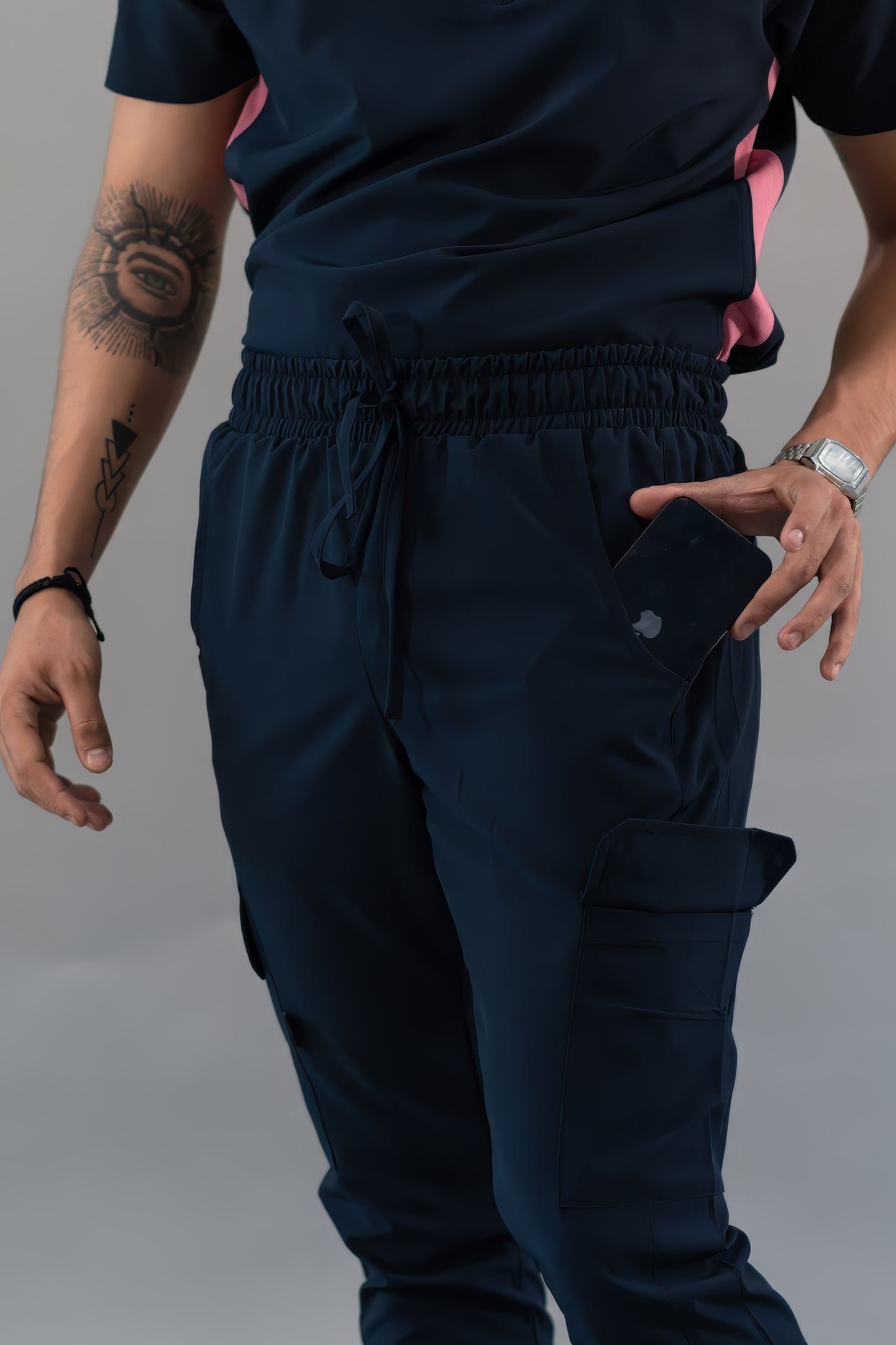 Men's Skinny Navy Joggers, Scrubs 520